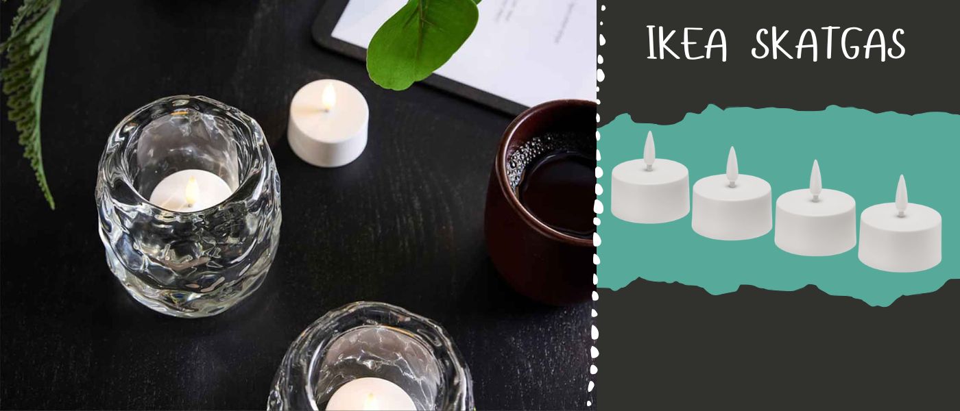 ست 4 عددی شمع الکتریکی ایکیا مدل IKEA SKATGAS